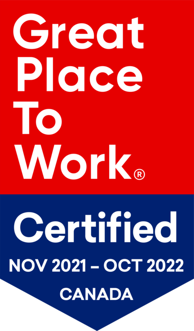 Great Place to Work Certification Badge 2021 - 2022